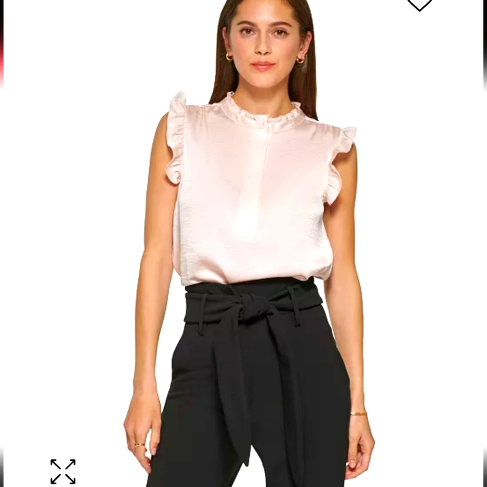 DKNY Women's pink blouse, size large.